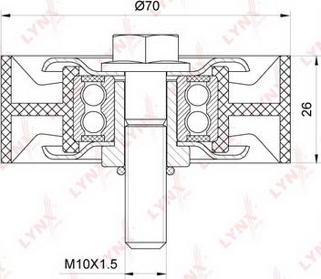 LYNXauto PB-7157 - Umlenk / Führungsrolle, Keilrippenriemen alexcarstop-ersatzteile.com