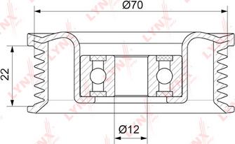 LYNXauto PB-7134 - Umlenk / Führungsrolle, Keilrippenriemen alexcarstop-ersatzteile.com