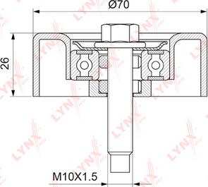 LYNXauto PB-7178 - Umlenk / Führungsrolle, Keilrippenriemen alexcarstop-ersatzteile.com