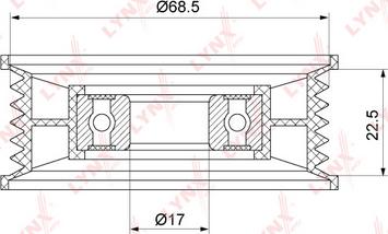 LYNXauto PB-7219 - Umlenk / Führungsrolle, Keilrippenriemen alexcarstop-ersatzteile.com