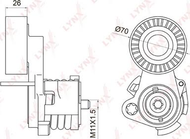 LYNXauto PT-3009 - Riemenspanner, Keilrippenriemen alexcarstop-ersatzteile.com