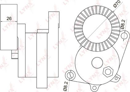 LYNXauto PT-3007 - Riemenspanner, Keilrippenriemen alexcarstop-ersatzteile.com