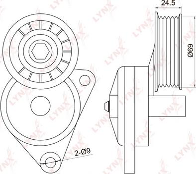 LYNXauto PT-3011 - Riemenspanner, Keilrippenriemen alexcarstop-ersatzteile.com