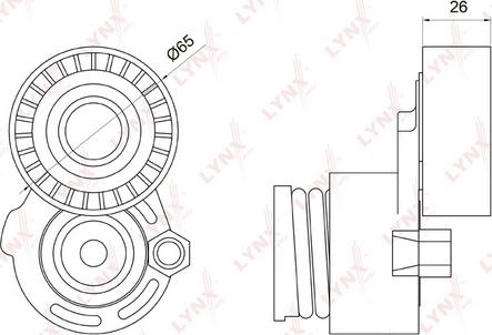 LYNXauto PT-3035 - Riemenspanner, Keilrippenriemen alexcarstop-ersatzteile.com