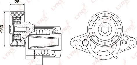 LYNXauto PT-3037 - Riemenspanner, Keilrippenriemen alexcarstop-ersatzteile.com