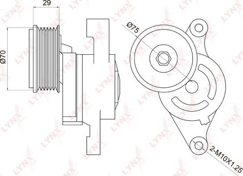 LYNXauto PT-3025 - Riemenspanner, Keilrippenriemen alexcarstop-ersatzteile.com