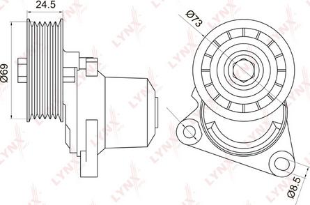 LYNXauto PT-3026 - Riemenspanner, Keilrippenriemen alexcarstop-ersatzteile.com