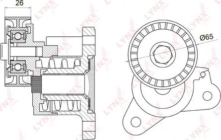 LYNXauto PT-3022 - Riemenspanner, Keilrippenriemen alexcarstop-ersatzteile.com