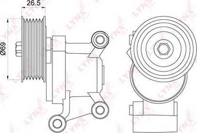 LYNXauto PT-3196 - Riemenspanner, Keilrippenriemen alexcarstop-ersatzteile.com