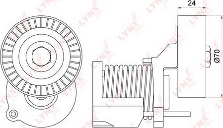 LYNXauto PT-3148 - Riemenspanner, Keilrippenriemen alexcarstop-ersatzteile.com