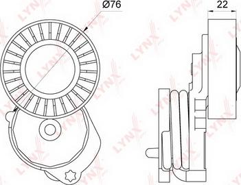 LYNXauto PT-3184 - Riemenspanner, Keilrippenriemen alexcarstop-ersatzteile.com