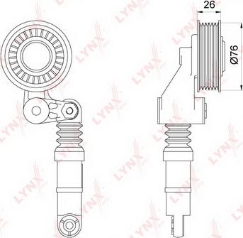 LYNXauto PT-3188 - Riemenspanner, Keilrippenriemen alexcarstop-ersatzteile.com