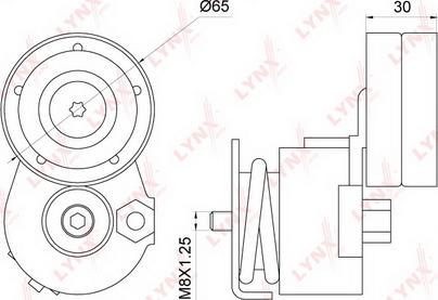 LYNXauto PT-3139 - Riemenspanner, Keilrippenriemen alexcarstop-ersatzteile.com