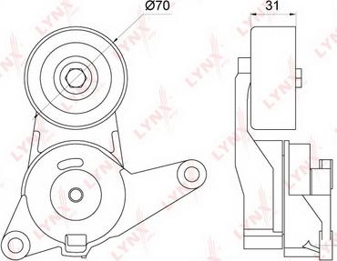 LYNXauto PT-3283 - Riemenspanner, Keilrippenriemen alexcarstop-ersatzteile.com