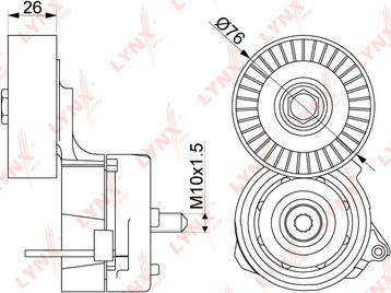 LYNXauto PT-3237 - Riemenspanner, Keilrippenriemen alexcarstop-ersatzteile.com