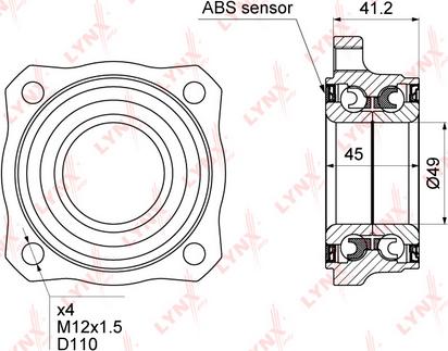 LYNXauto WB-1478 - Radlagersatz alexcarstop-ersatzteile.com