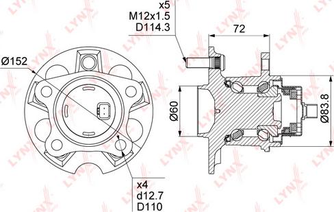 LYNXauto WH-1503 - Radlagersatz alexcarstop-ersatzteile.com