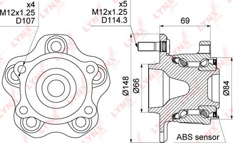 LYNXauto WH-1009 - Radlagersatz alexcarstop-ersatzteile.com