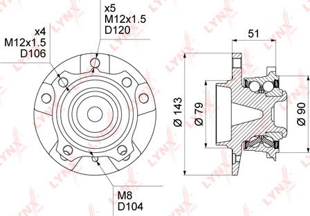 LYNXauto WH-1039 - Radlagersatz alexcarstop-ersatzteile.com