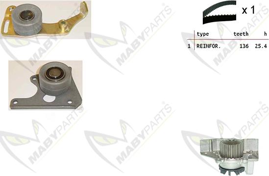 Mabyparts OBKWP0096 - Wasserpumpe + Zahnriemensatz alexcarstop-ersatzteile.com