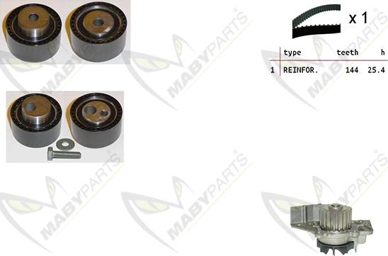 Mabyparts OBKWP0098 - Wasserpumpe + Zahnriemensatz alexcarstop-ersatzteile.com