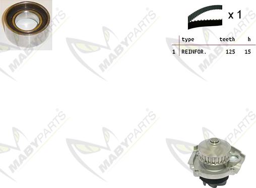 Mabyparts OBKWP0056 - Wasserpumpe + Zahnriemensatz alexcarstop-ersatzteile.com