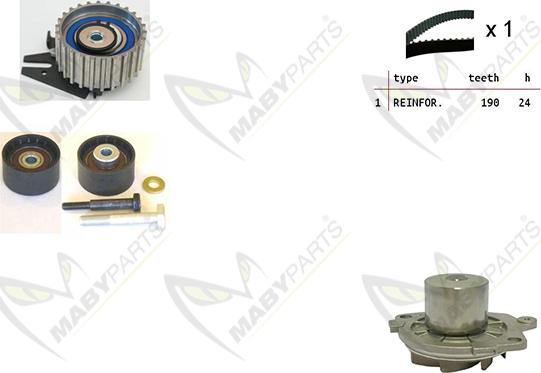 Mabyparts OBKWP0052 - Wasserpumpe + Zahnriemensatz alexcarstop-ersatzteile.com