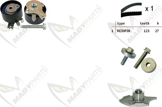 Mabyparts OBKWP0065 - Wasserpumpe + Zahnriemensatz alexcarstop-ersatzteile.com