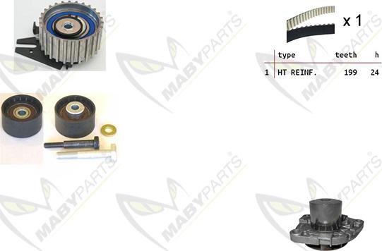 Mabyparts OBKWP0060 - Wasserpumpe + Zahnriemensatz alexcarstop-ersatzteile.com