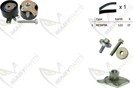 Mabyparts OBKWP0061 - Wasserpumpe + Zahnriemensatz alexcarstop-ersatzteile.com