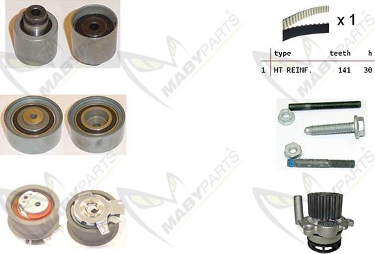 Mabyparts OBKWP0067 - Wasserpumpe + Zahnriemensatz alexcarstop-ersatzteile.com