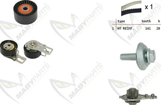 Mabyparts OBKWP0140 - Wasserpumpe + Zahnriemensatz alexcarstop-ersatzteile.com