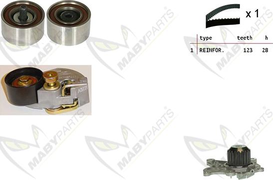 Mabyparts OBKWP0160 - Wasserpumpe + Zahnriemensatz alexcarstop-ersatzteile.com