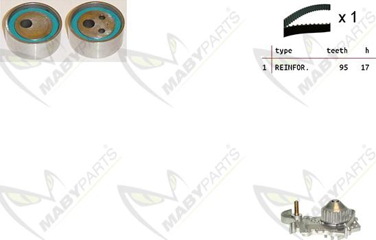 Mabyparts OBKWP0108 - Wasserpumpe + Zahnriemensatz alexcarstop-ersatzteile.com