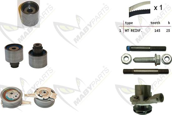 Mabyparts OBKWP0135 - Wasserpumpe + Zahnriemensatz alexcarstop-ersatzteile.com