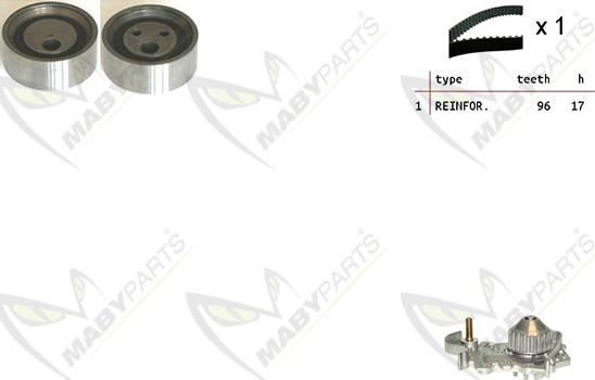 Mabyparts OBKWP0125 - Wasserpumpe + Zahnriemensatz alexcarstop-ersatzteile.com