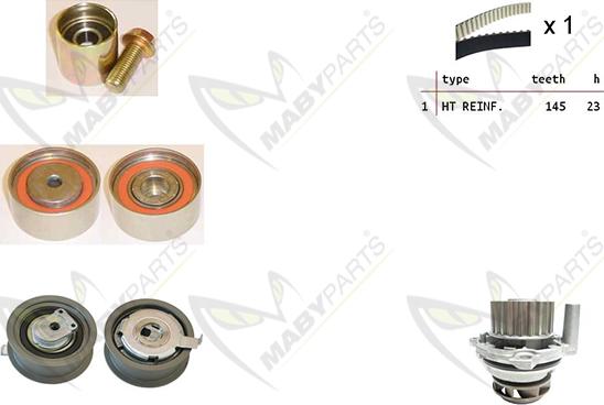 Mabyparts OBKWP0121 - Wasserpumpe + Zahnriemensatz alexcarstop-ersatzteile.com