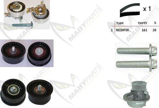 Mabyparts OBKWP0122 - Wasserpumpe + Zahnriemensatz alexcarstop-ersatzteile.com