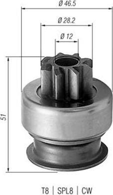 Magneti Marelli 940113020176 - Ritzel, Starter alexcarstop-ersatzteile.com