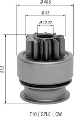 Magneti Marelli 940113020348 - Ritzel, Starter alexcarstop-ersatzteile.com