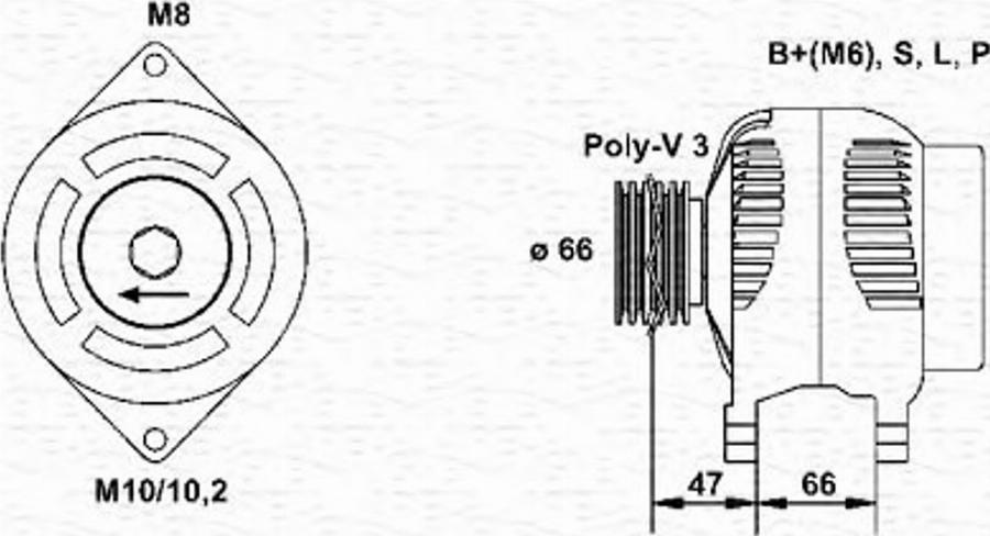 Magneti Marelli 943356935010 - Generator alexcarstop-ersatzteile.com