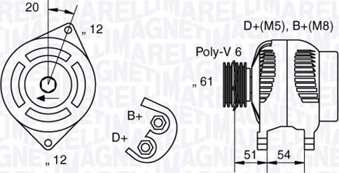 Magneti Marelli 063321862010 - Generator alexcarstop-ersatzteile.com