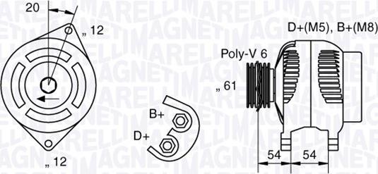 Magneti Marelli 063321833010 - Generator alexcarstop-ersatzteile.com