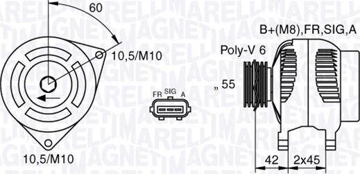 Magneti Marelli 063377416010 - Generator alexcarstop-ersatzteile.com