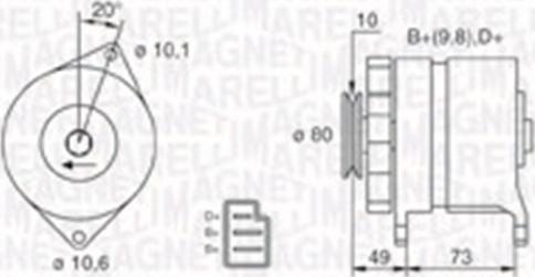 Magneti Marelli 063730016010 - Generator alexcarstop-ersatzteile.com