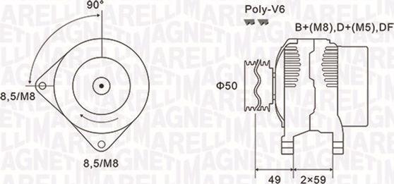 Magneti Marelli 063731147010 - Generator alexcarstop-ersatzteile.com