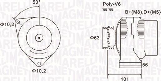 Magneti Marelli 063731152010 - Generator alexcarstop-ersatzteile.com