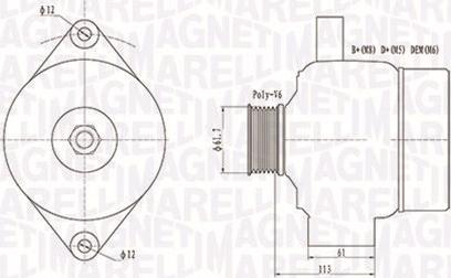 Magneti Marelli 063731890010 - Generator alexcarstop-ersatzteile.com