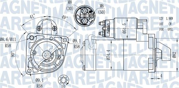 Magneti Marelli 063721428010 - Starter alexcarstop-ersatzteile.com