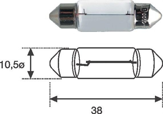 Magneti Marelli 009461100000 - Glühlampe, Kennzeichenleuchte alexcarstop-ersatzteile.com